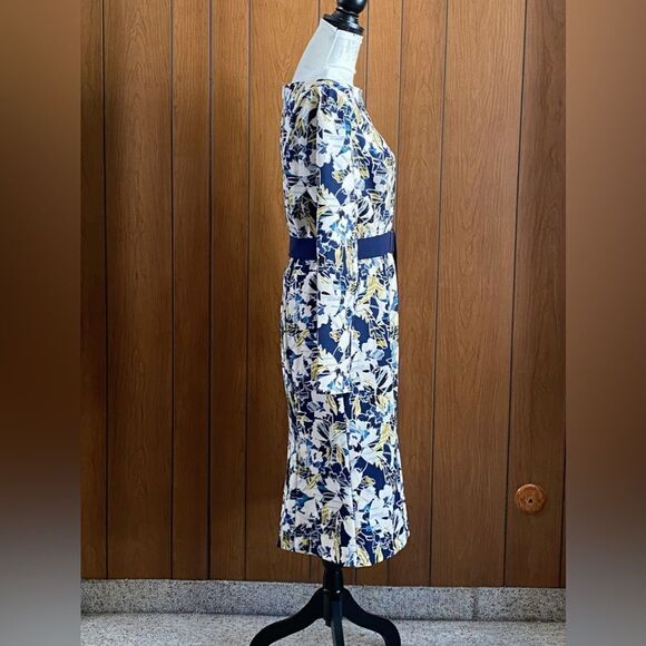 Kay Unger Yvonne Floral Midi-Dress size 12 - Picture 12 of 14